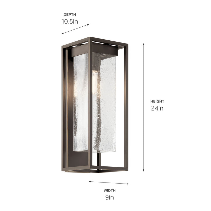 Kichler 59063OZ One Light Outdoor Wall Mount, Bronze (4)