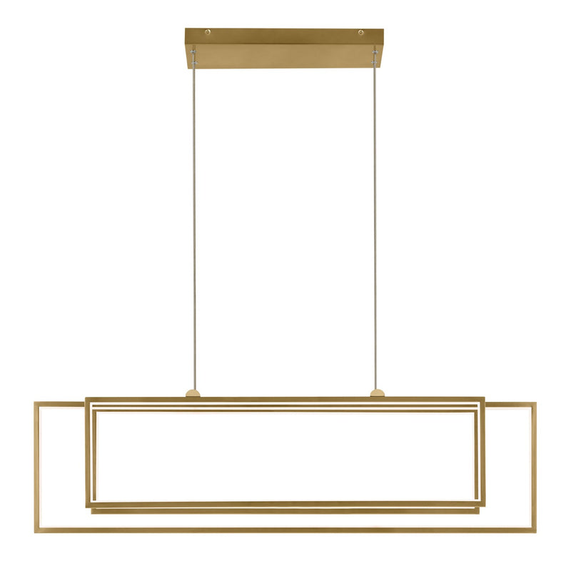 Kichler 84331CG LED Linear Chandelier, Champagne Gold (2)