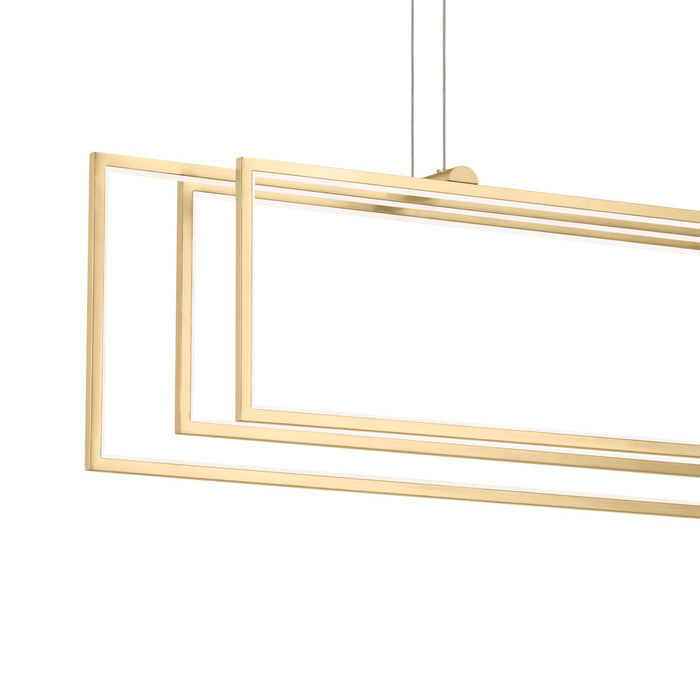 Kichler 84331CG LED Linear Chandelier, Champagne Gold (5)
