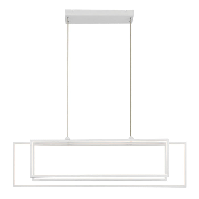 Kichler 84331WH LED Linear Chandelier, White (2)