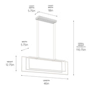 Kichler 84331WH LED Linear Chandelier, White (6)