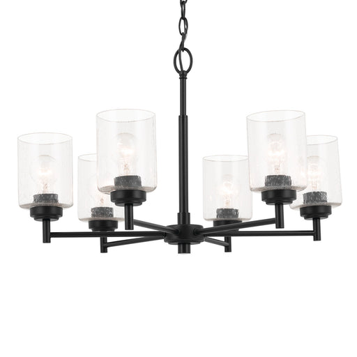 Kichler 52616BK Six Light Chandelier, Black (2)