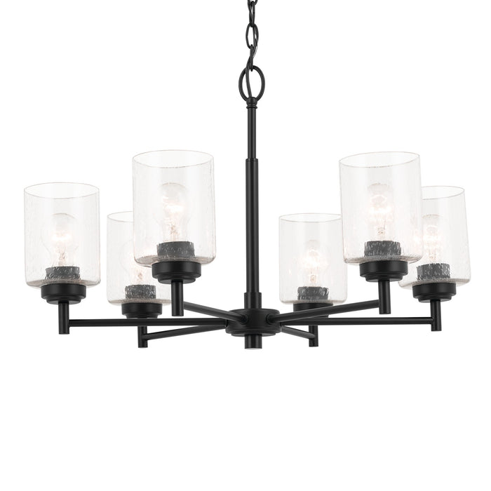 Kichler 52616BK Six Light Chandelier, Black (2)