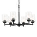 Kichler 52616BK Six Light Chandelier, Black (2)