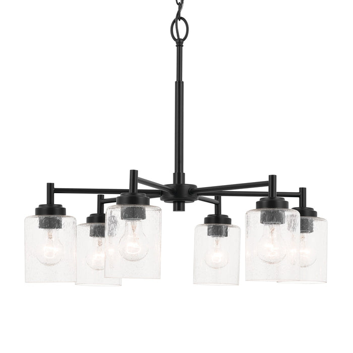 Kichler 52616BK Six Light Chandelier, Black (4)