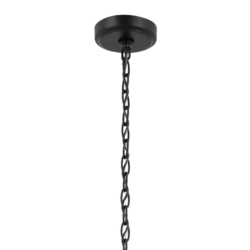 Kichler 52616BK Six Light Chandelier, Black (5)