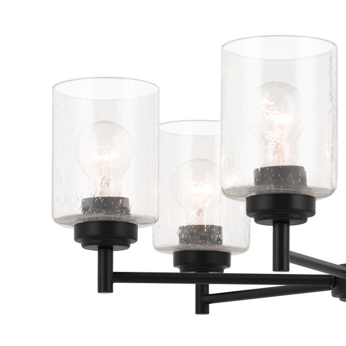 Kichler 52616BK Six Light Chandelier, Black (6)
