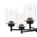 Kichler 52616BK Six Light Chandelier, Black (6)