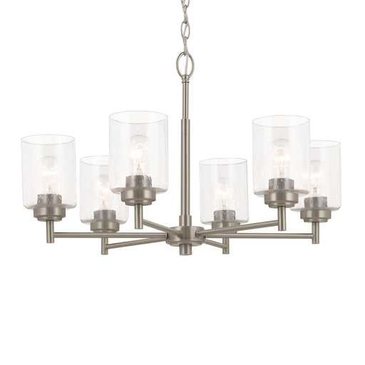Kichler 52616NI Six Light Chandelier, Brushed Nickel (2)