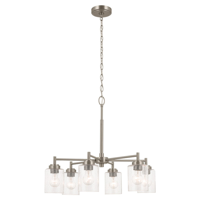 Kichler 52616NI Six Light Chandelier, Brushed Nickel (3)