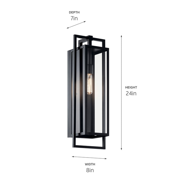 Kichler 59089BK One Light Outdoor Wall Mount, Black (4)