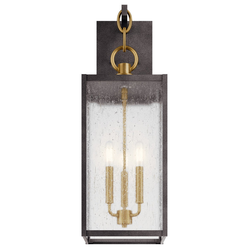 Kichler 59009WZC Three Light Outdoor Wall Mount, Weathered Zinc (2)