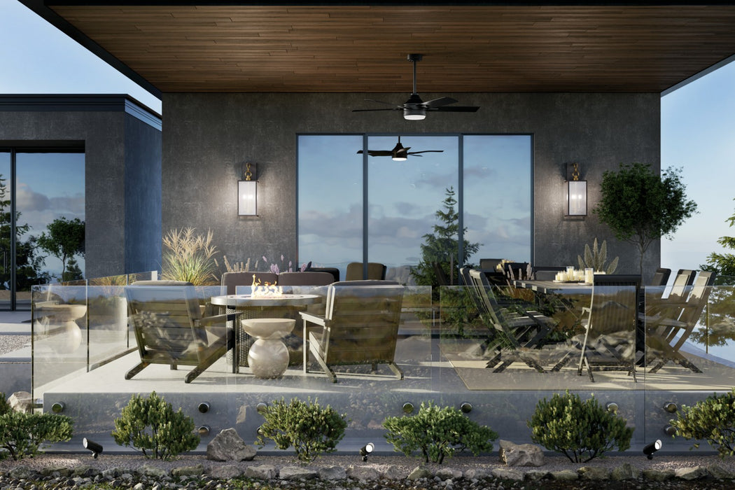 Kichler 59009WZC Three Light Outdoor Wall Mount, Weathered Zinc (6)