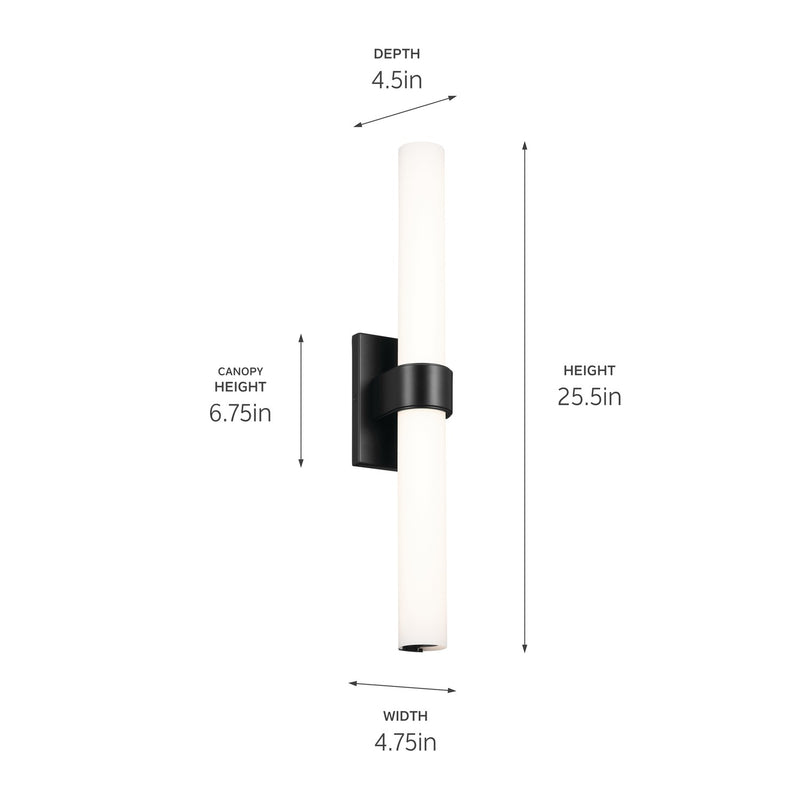 Kichler 83838 LED Linear Bath, Matte Black (4)