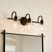 Kichler 45973BK Three Light Bath, Black (5)
