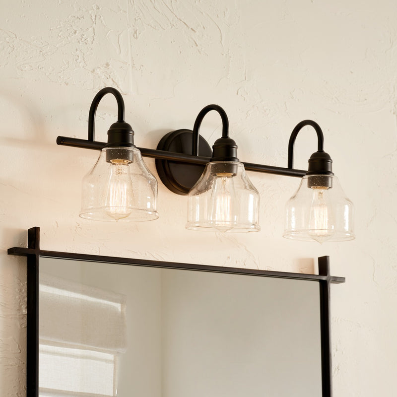 Kichler 45973BK Three Light Bath, Black (5)