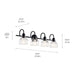 Kichler 45974BK Four Light Bath, Black (4)