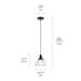 Kichler 43850BK One Light Mini Pendant, Black (2)