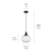 Kichler 43852BK One Light Mini Pendant, Black (2)
