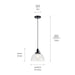 Kichler 43853BK One Light Mini Pendant, Black (2)