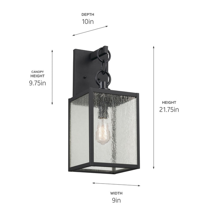 Kichler 59007BKT One Light Outdoor Wall Mount, Black Textured (3)