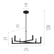 Kichler 84328MBK LED Chandelier, Matte Black (6)