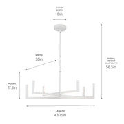 Kichler 84328WH LED Chandelier, White (6)