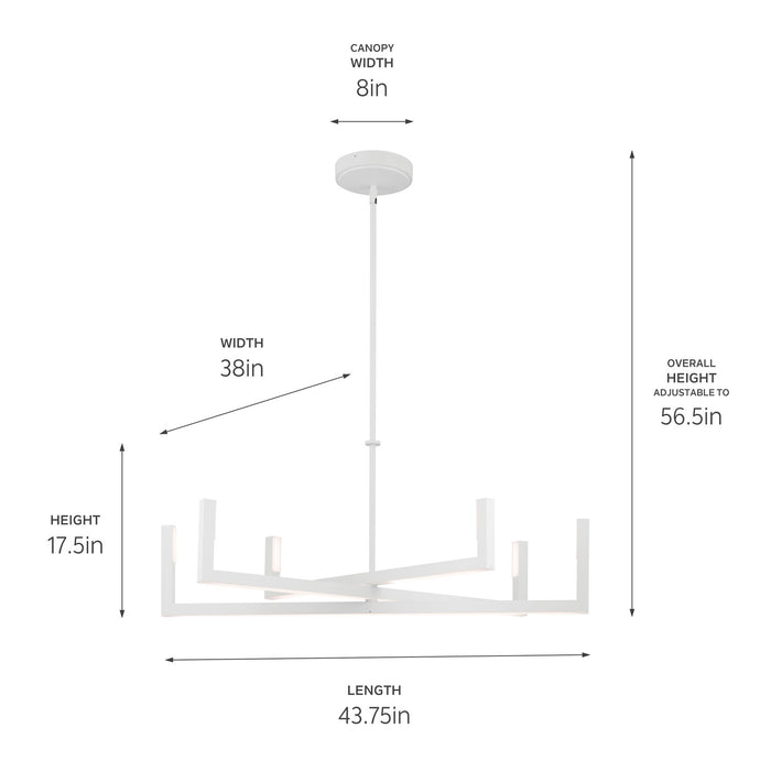 Kichler 84328WH LED Chandelier, White (6)