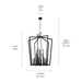 Kichler 43499BK 16 Light Foyer Pendant, Black (4)