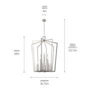 Kichler 43499PN 16 Light Foyer Pendant, Polished Nickel (4)