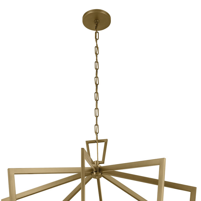 Kichler 43499NBR 16 Light Foyer Pendant, Natural Brass (2)