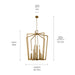 Kichler 43499NBR 16 Light Foyer Pendant, Natural Brass (4)