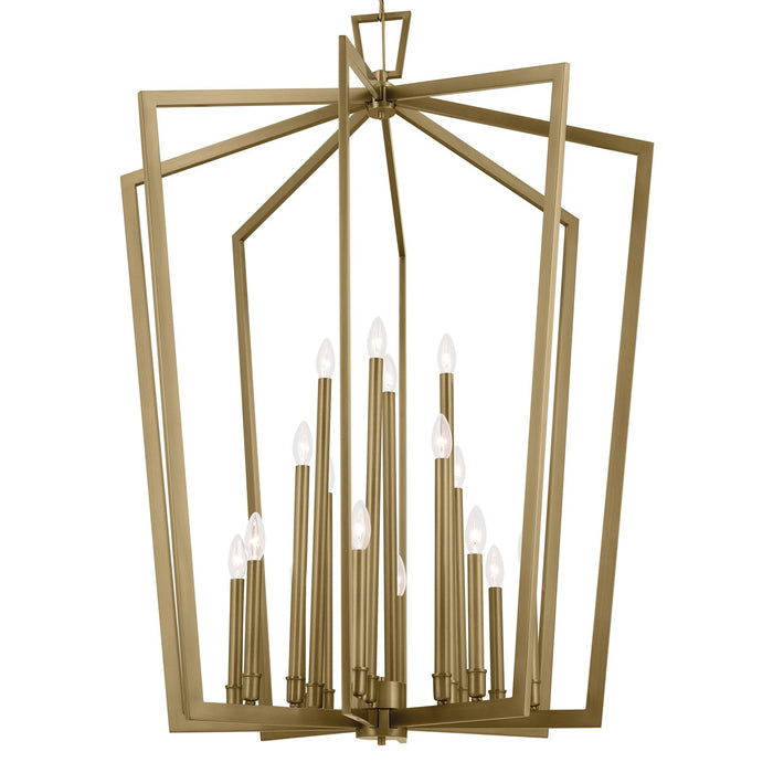 Kichler 43499NBR 16 Light Foyer Pendant, Natural Brass (5)