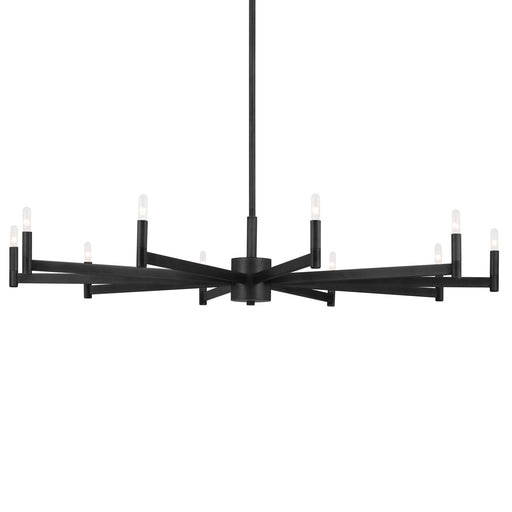 Kichler 52613BK Ten Light Chandelier, Black (2)