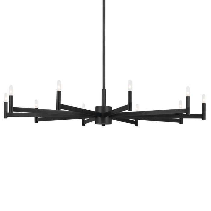 Kichler 52613BK Ten Light Chandelier, Black (2)