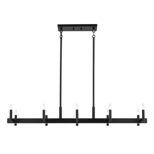 Kichler 52614BK Ten Light Linear Chandelier, Black (2)