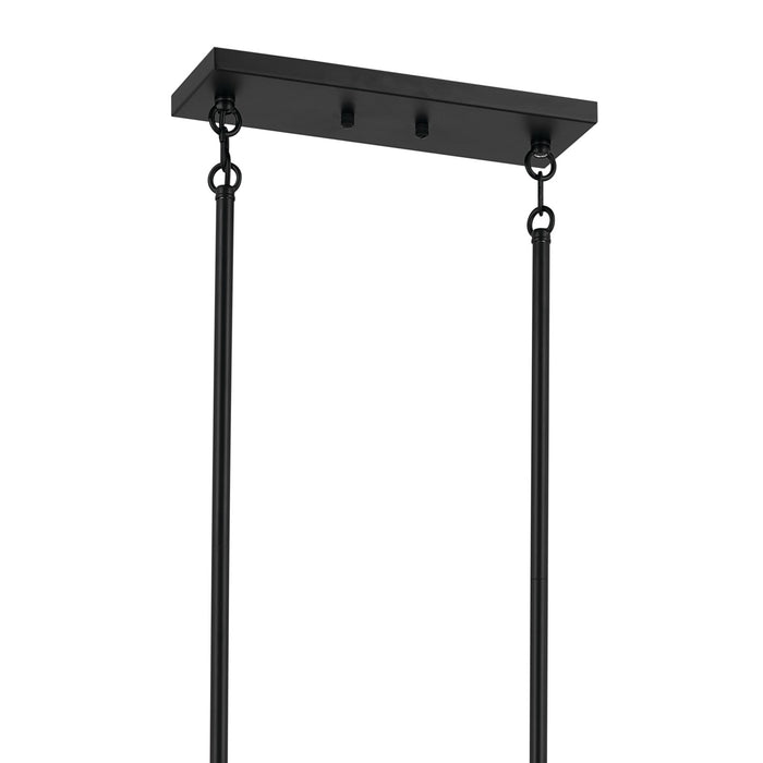 Kichler 52614BK Ten Light Linear Chandelier, Black (4)