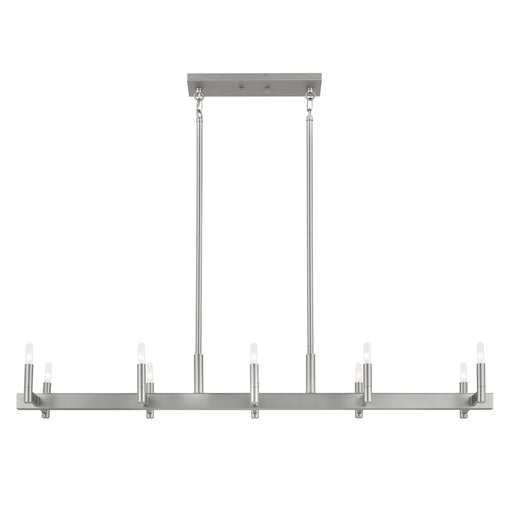 Kichler 52614SN Ten Light Linear Chandelier, Satin Nickel (2)