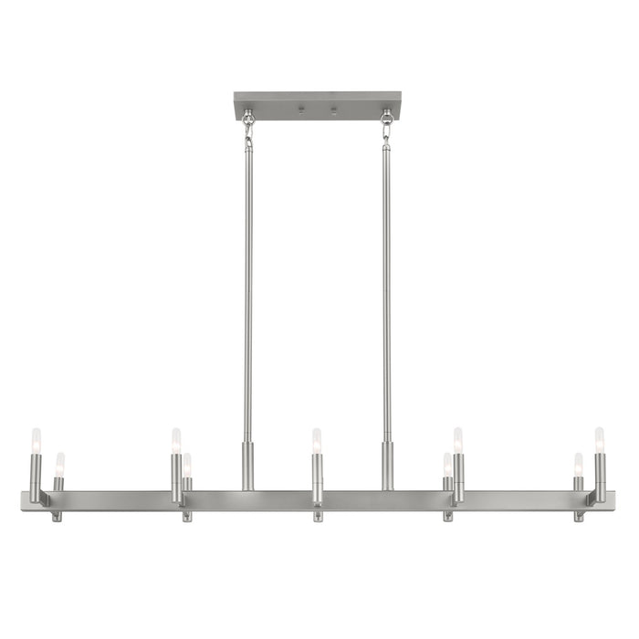 Kichler 52614SN Ten Light Linear Chandelier, Satin Nickel (2)