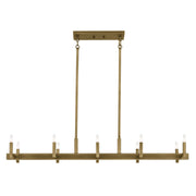 Kichler 52614NBR Ten Light Linear Chandelier, Natural Brass (2)