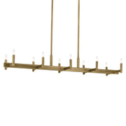 Kichler 52614NBR Ten Light Linear Chandelier, Natural Brass (3)