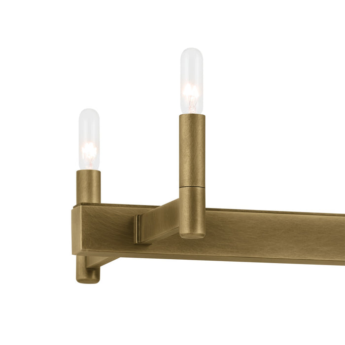 Kichler 52614NBR Ten Light Linear Chandelier, Natural Brass (5)
