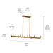 Kichler 52614NBR Ten Light Linear Chandelier, Natural Brass (6)