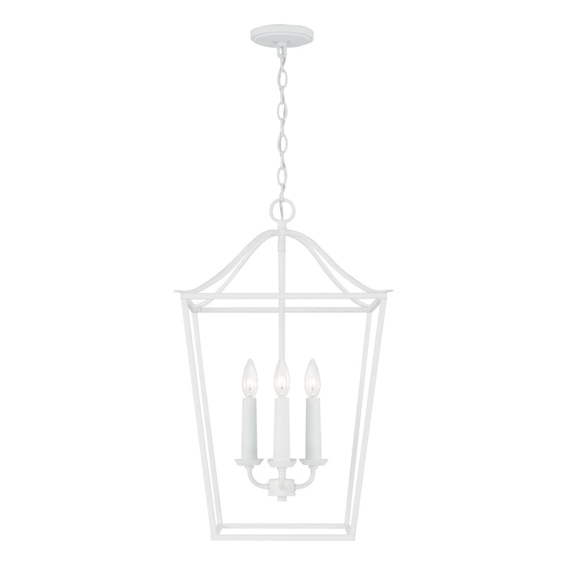 Capital Lighting 550641XW Grady Four Light Foyer Pendant, Textured White Alternate Image.jpg