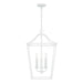 Capital Lighting 550641XW Grady Four Light Foyer Pendant, Textured White Alternate Image.jpg