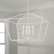 Capital Lighting 350641XW Grady Four Light Pendant, Textured White Alternate Image 3.jpg