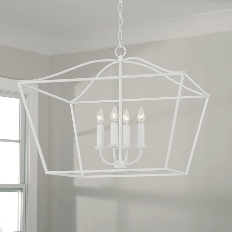 Capital Lighting 350641XW Grady Four Light Pendant, Textured White Alternate Image 3.jpg