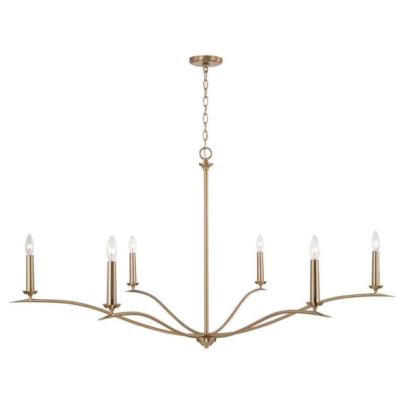 Capital Lighting 450661MA Grady Six Light Chandelier, Matte Brass Alternate Image.jpg