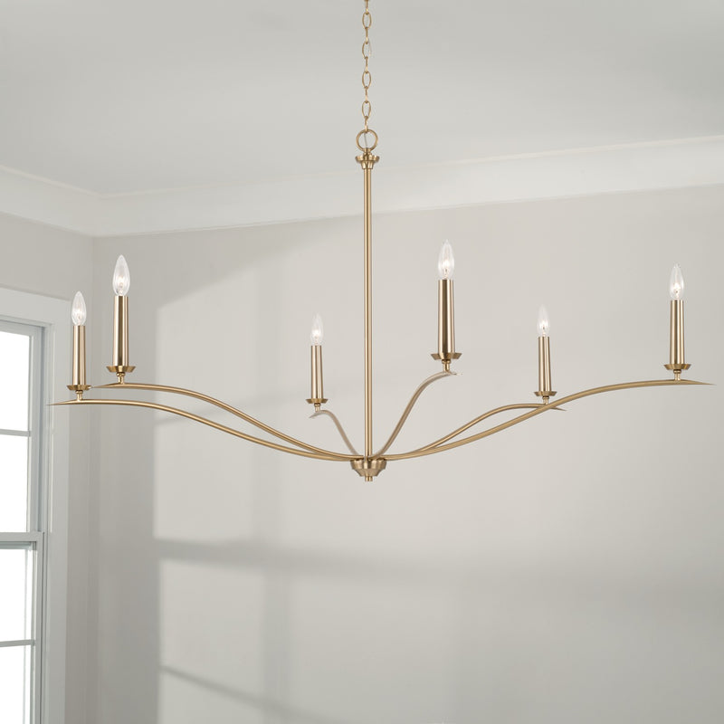 Capital Lighting 450661MA Grady Six Light Chandelier, Matte Brass Alternate Image 3.jpg
