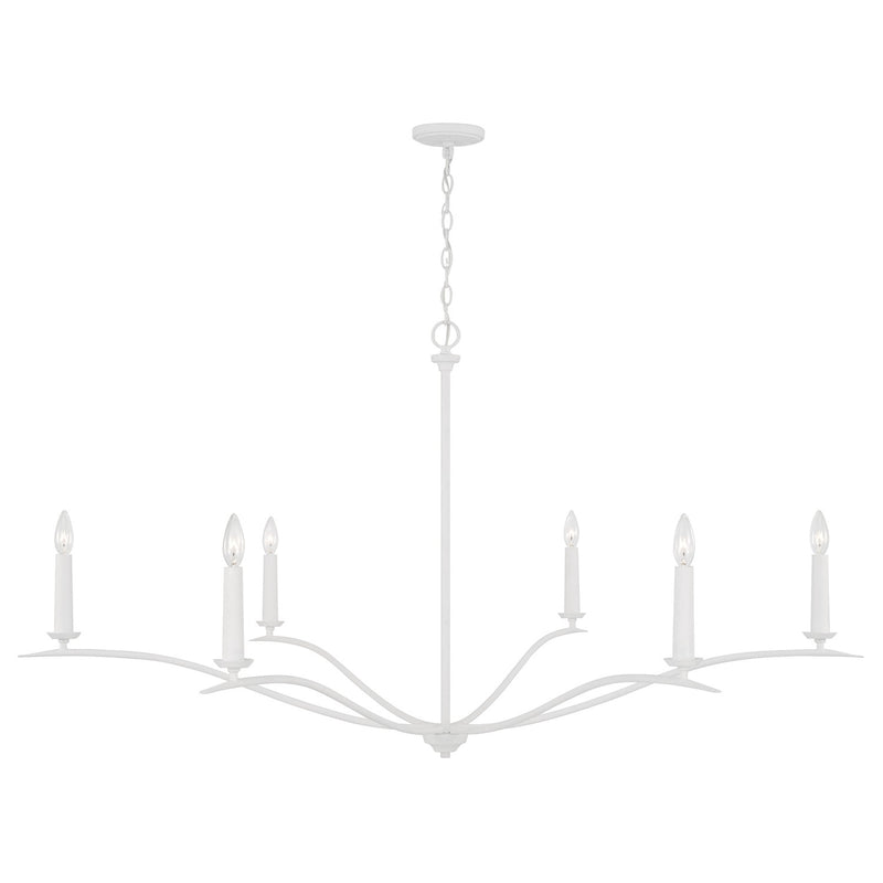 Capital Lighting 450661XW Grady Six Light Chandelier, Textured White Alternate Image.jpg